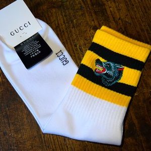 Gucci Wolf Anger Forest Athletic Socks NWT